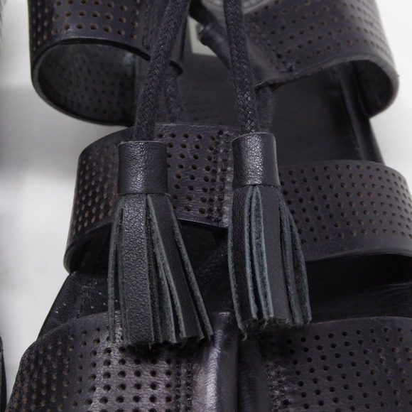 FitFlop Womens Gladdie Perforated Leather Lace-Up Sandals E49-090 Size 10 - Picture 3 of 8